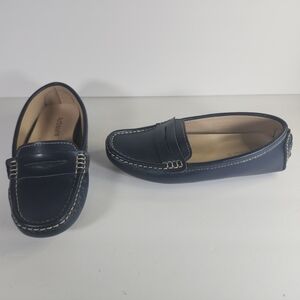 Artisure Navy Blue Leather Comfort Casual Work Flats Loafers Shoes S 6.5M NWOB